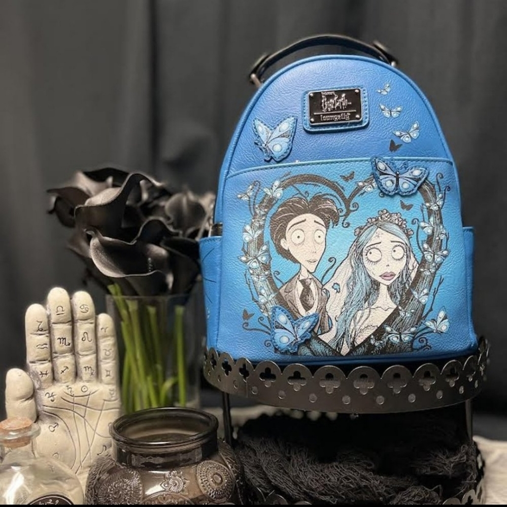 RARE Limited Loungefly Corpse Bride Valentine Glow in the Dark Mini Backpack